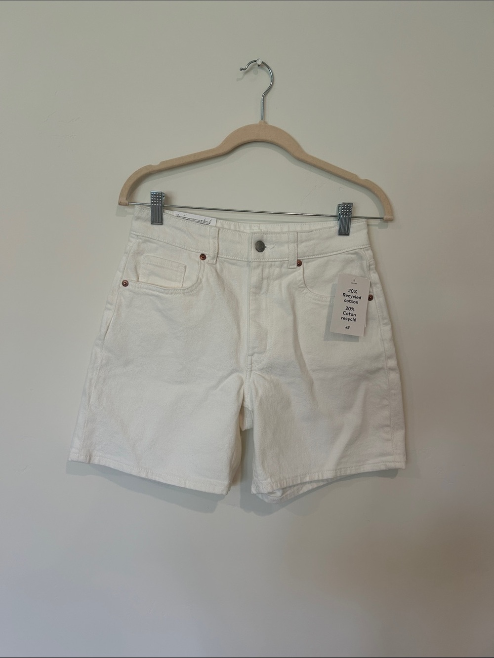H&M White Denim Shorts
